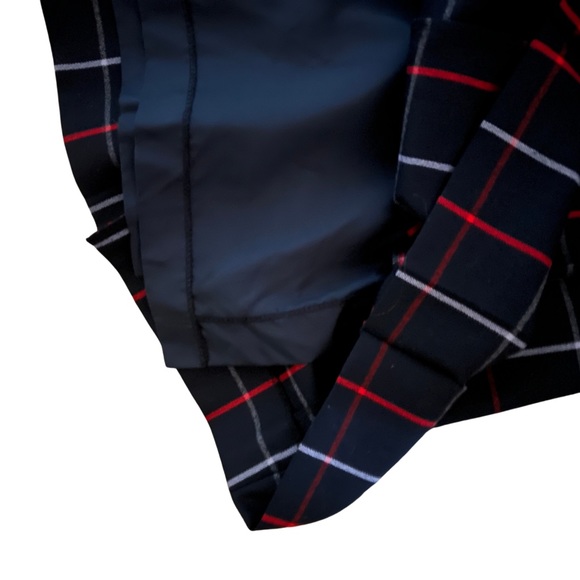 Vintage Burberry nova check plaid pleated navy skirt 100% wool Made in England - Picture 4 of 7